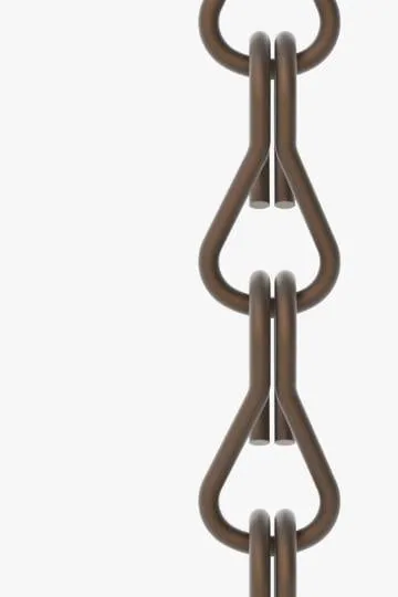 Dark brown chain curtain colour sample