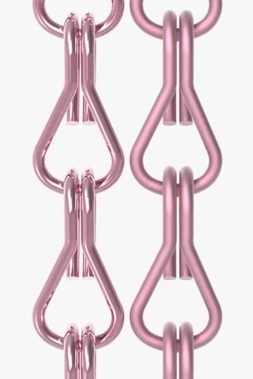 Florid pink chain curtain colour sample