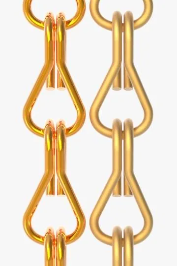 Gold chain curtain colour sample