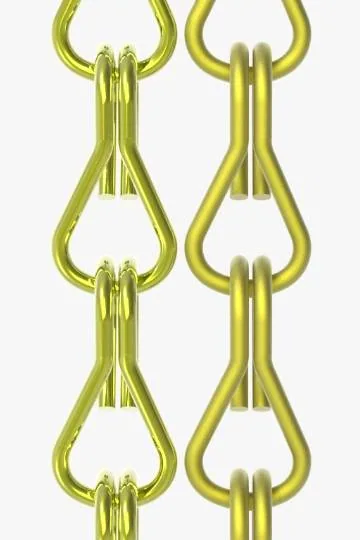 Lime chain curtain colour sample