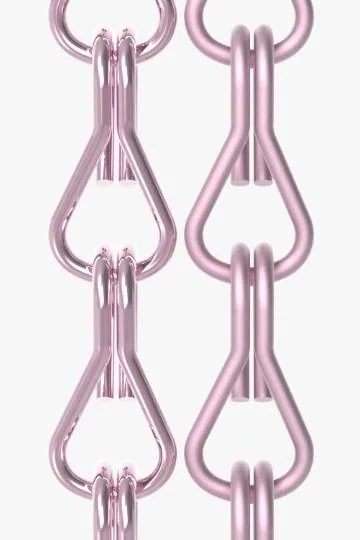 Pale pink chain curtain colour sample