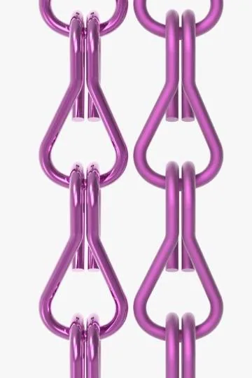 Pink chain curtain colour sample
