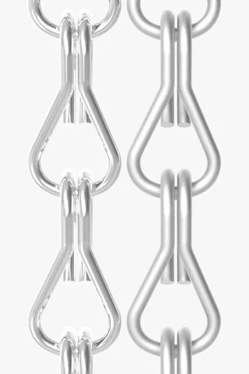 Silver chain curtain colour sample