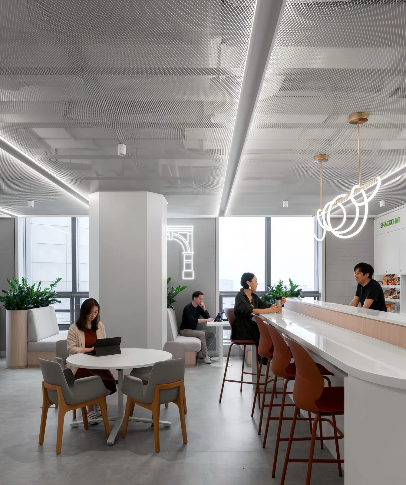 Ceiling / Overhead architectural metal mesh application