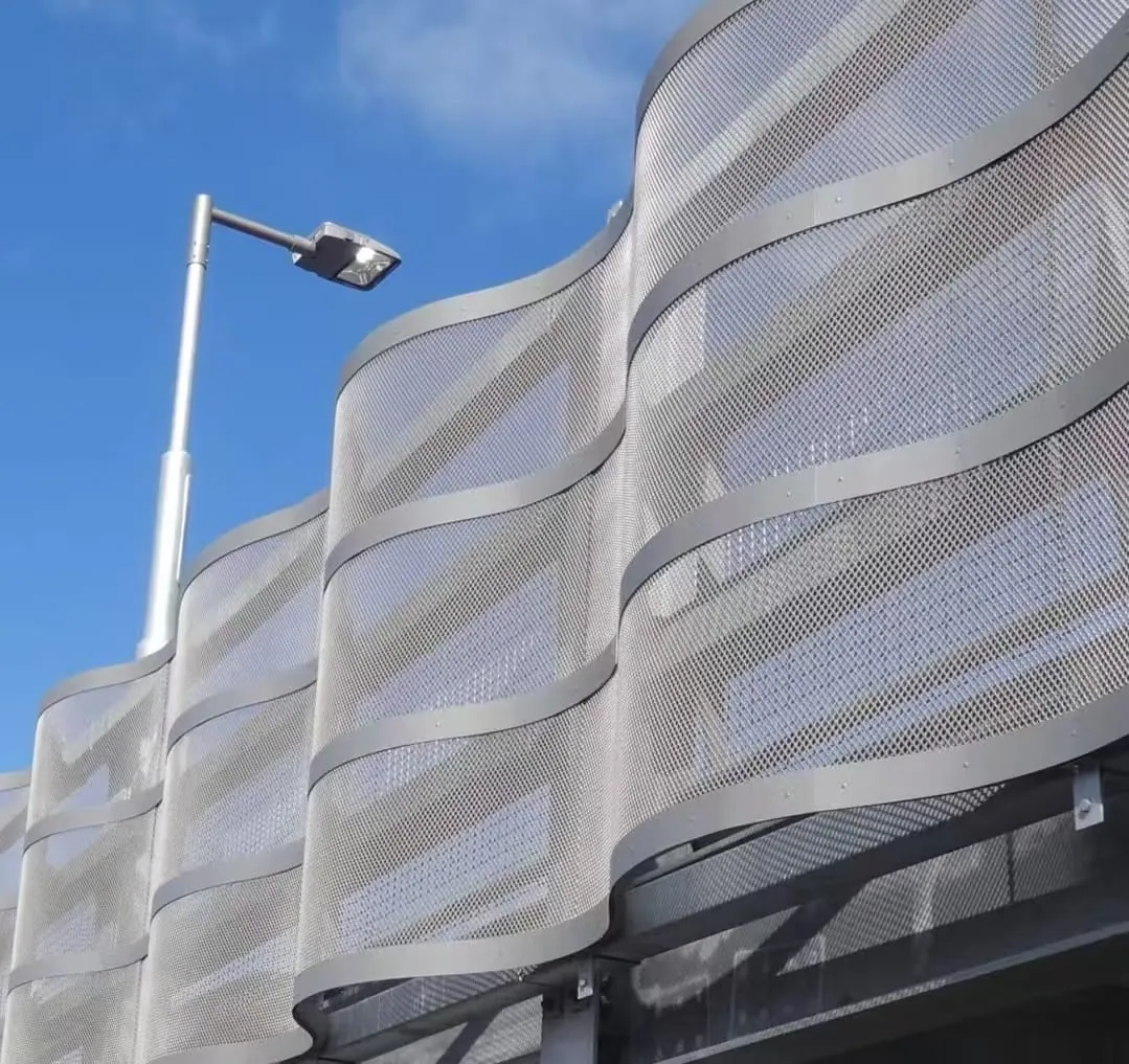 Parking Screen Installation for SGORIA architectural metal mesh fixing support