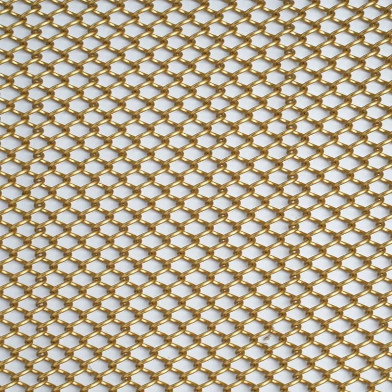 Small opening coiled wire fabric sample