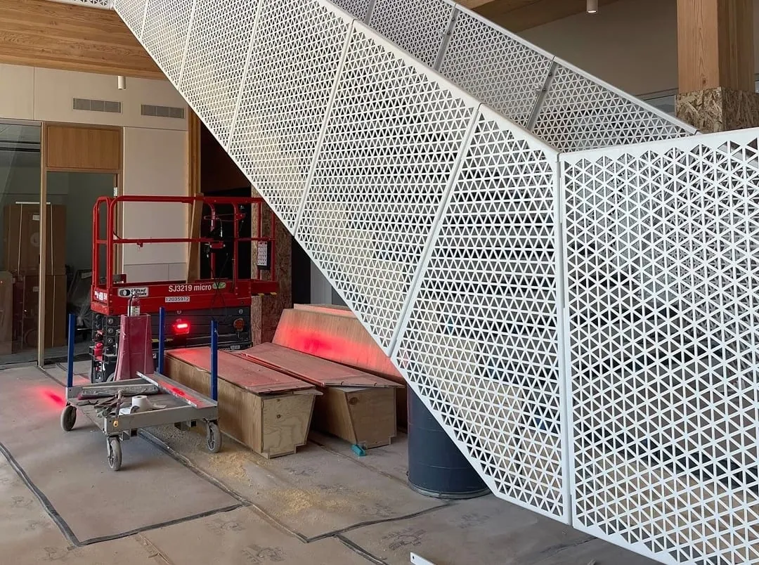 White stair screen for Perforated Metal Sheet