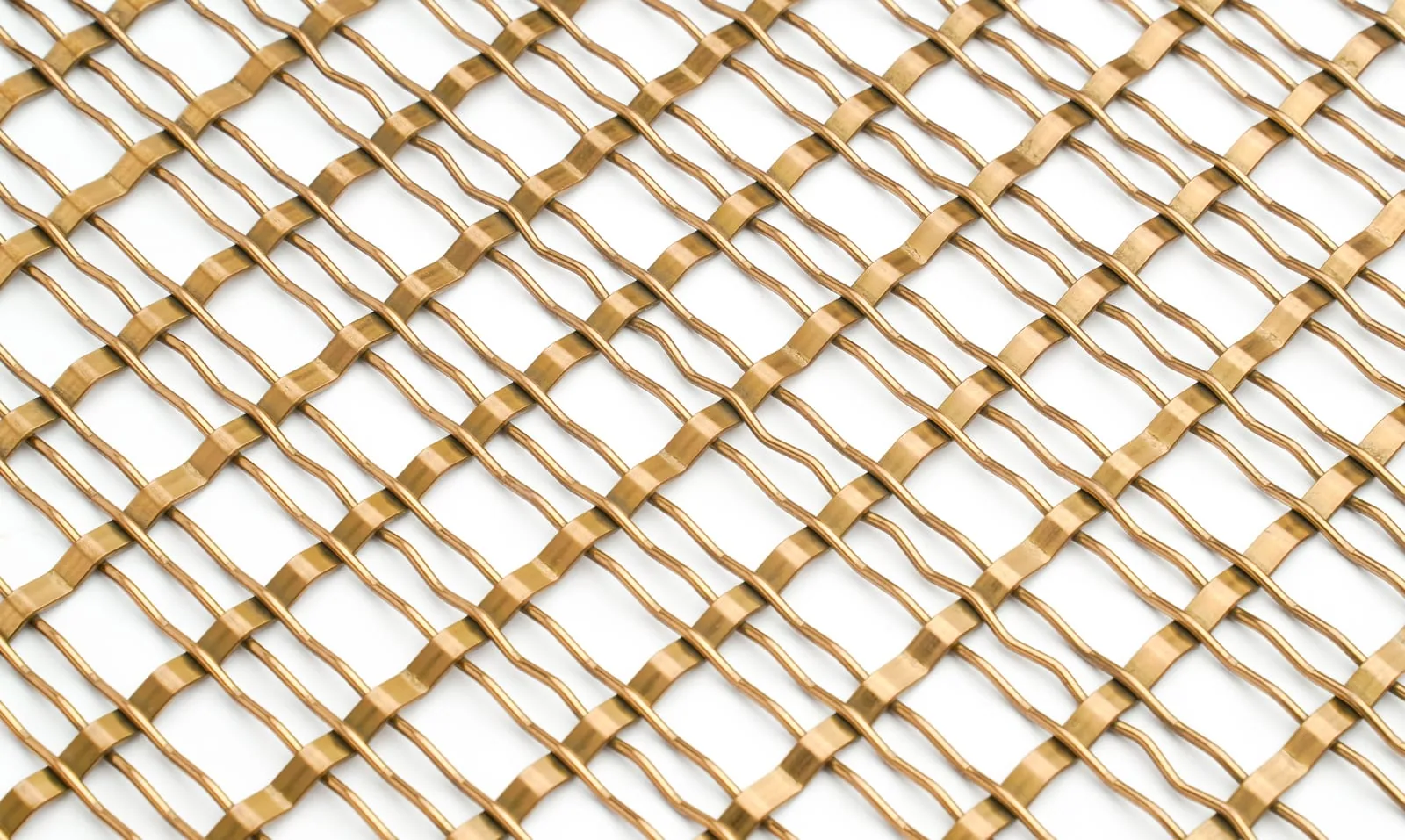 Brass & Bronze material route comparison with warm and cool woven metal mesh samples