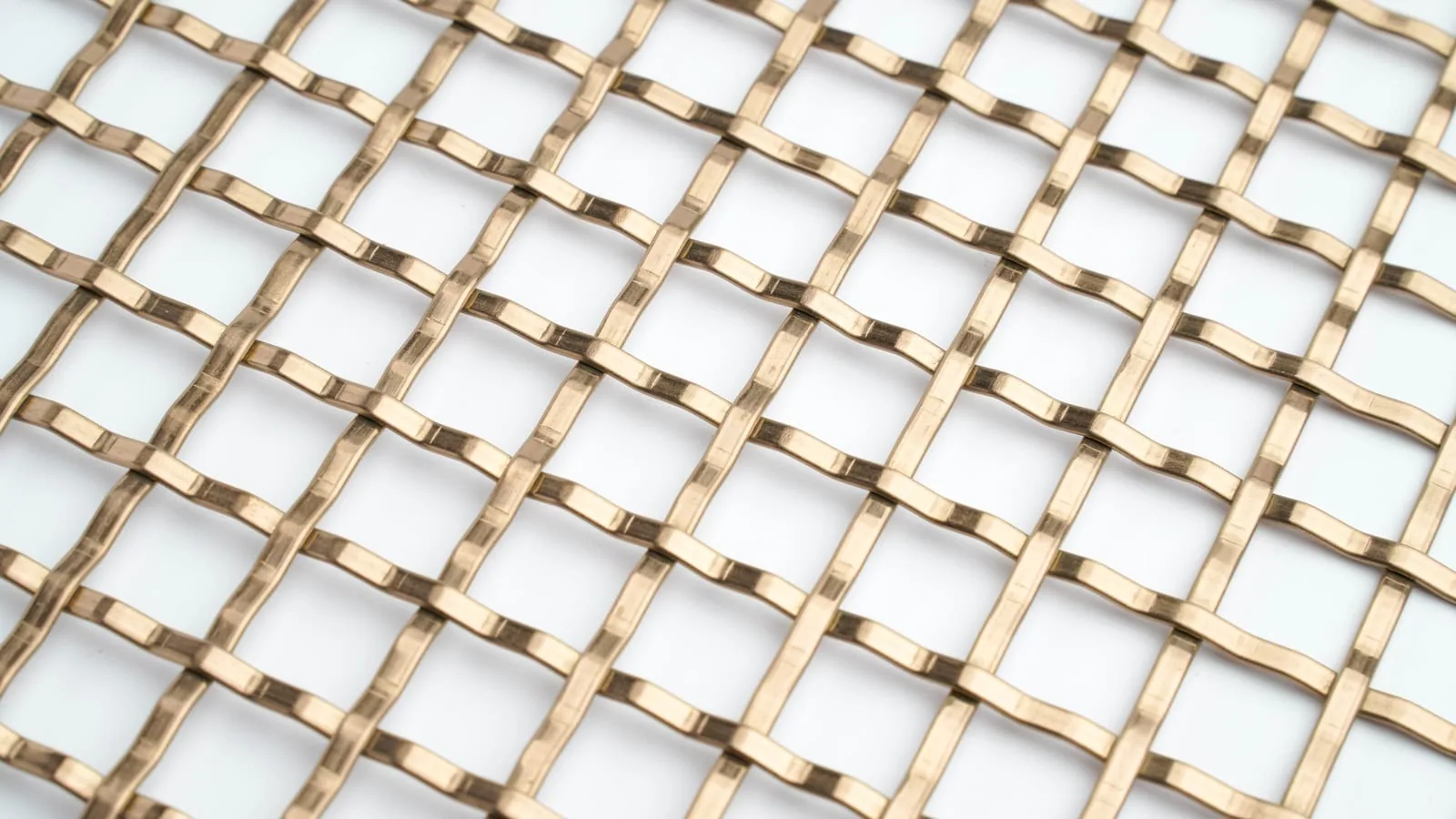 Copper material route comparison with warm and cool woven metal mesh samples