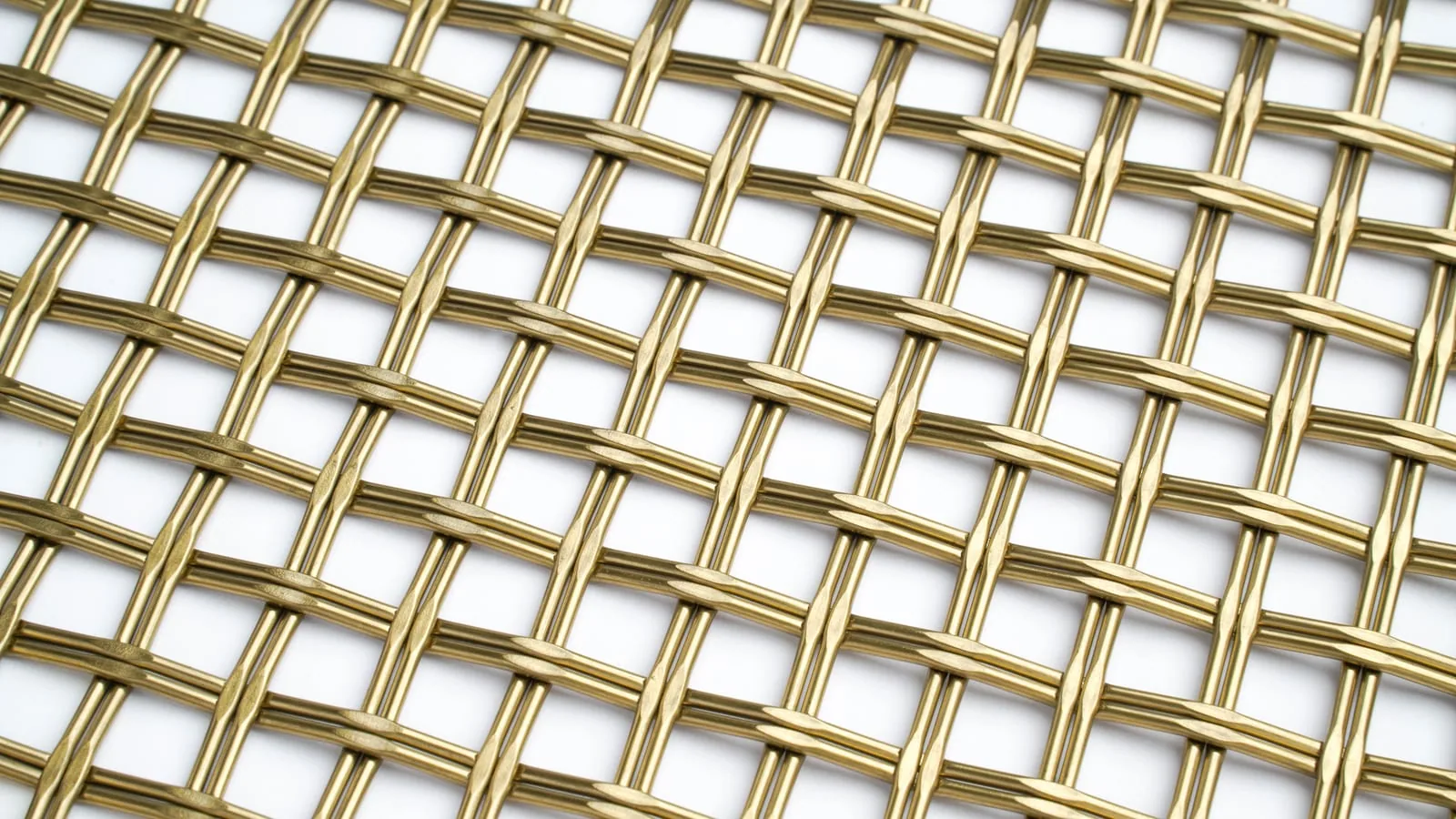 Electroplated brass architectural metal mesh finish by SGORIA